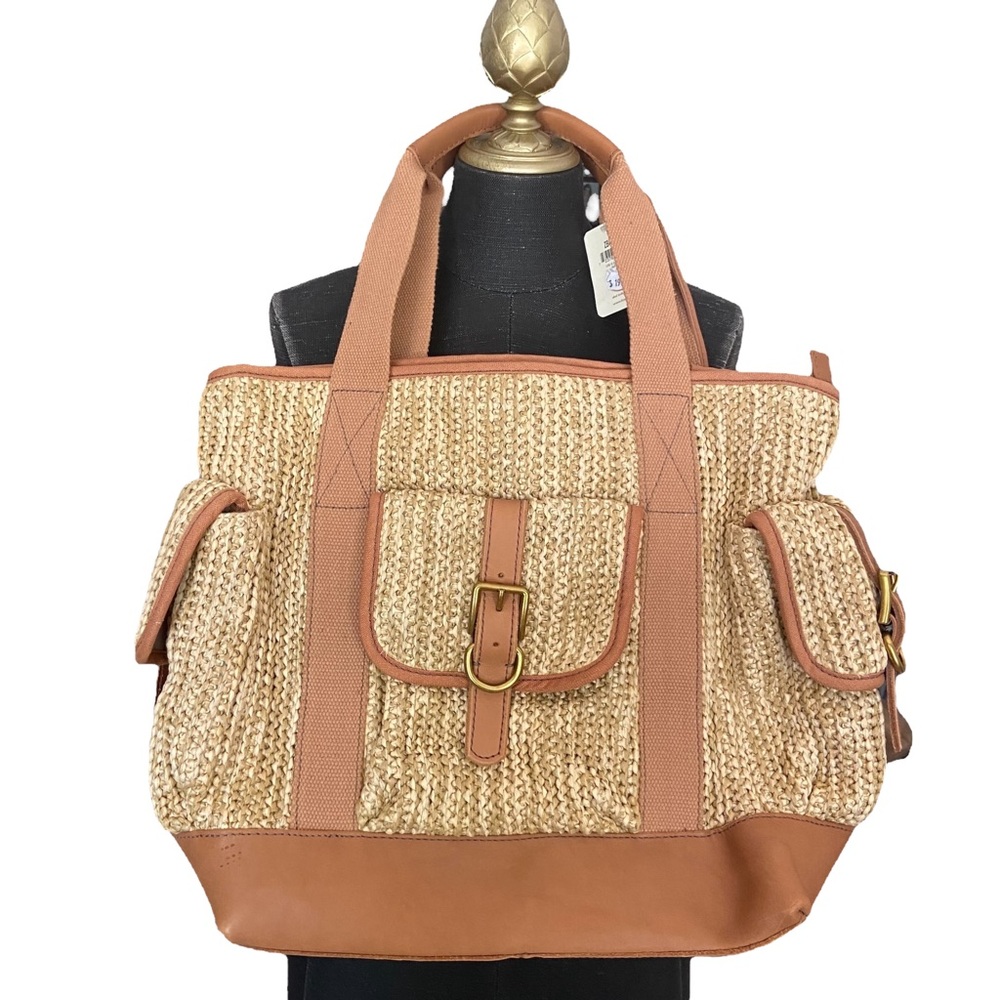 Fossil Bag Purse Tote Tan Brown Large Gard Natural Style NWT - Picture 7 of 9